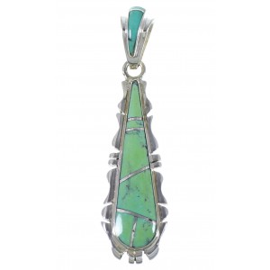 Turquoise Southwest Silver Slide Pendant EX44378