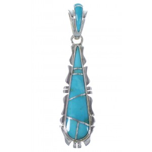 Genuine Sterling Silver And Turquoise Pendant EX44381