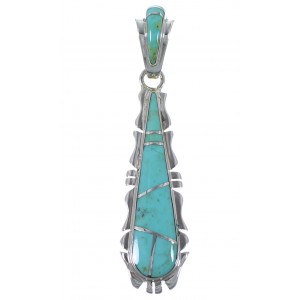 Genuine Sterling Silver And Turquoise Pendant EX44385