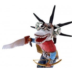 Hopi Ogre Or Nataska Kachina Doll Carving Lauren Honyouti KS1102