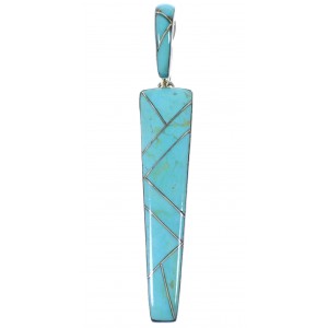 Genuine Sterling Silver and Turquoise Jewelry Pendant CX46228
