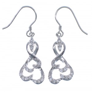 Genuine Sterling Silver Hook Dangle Earrings AS50048