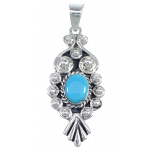 Southwestern Sterling Silver Turquoise Jewelry Pendant CX46074