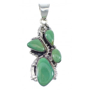 Southwest Turquoise Sterling Silver Jewelry Pendant CX46101