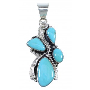 Southwestern Turquoise Sterling Silver Jewelry Pendant CX46106