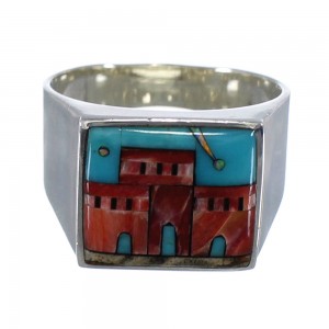 Multicolor Jewelry Native American Design Ring Size 11-1/2 YS66900
