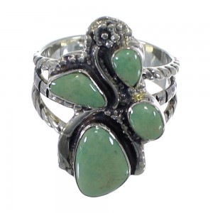 Genuine Sterling Silver Turquoise Southwest Ring Size 8-1/4 CX49812