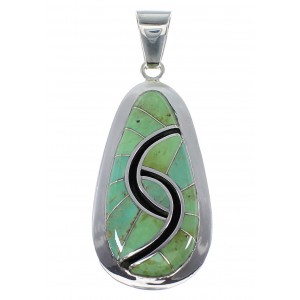 Southwest Turquoise Silver Slide Pendant  AX47892