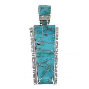  Turquoise Southwest Jewelry Silver Pendant AX47904