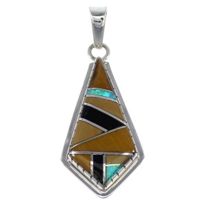 Tiger Eye And Multicolor Sterling Silver Jewelry Pendant AX48362