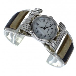 Sterling Silver Multicolor Southwestern Cuff Watch CX48647