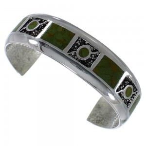Turquoise Genuine Sterling Silver Southwest Cuff Bracelet CX49652