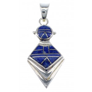 Lapis And Sterling Silver Slide Pendant AX51274