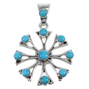 Authentic Sterling Silver Turquoise Jewelry Pendant AX51577