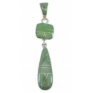 Turquiose Inlay And Sterling Silver Pendant YX51705