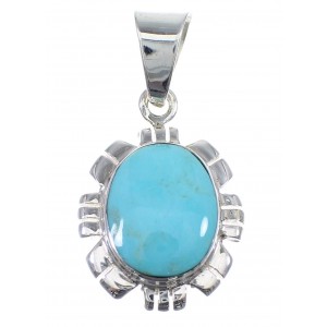 Southwestern Turquoise Silver Pendant YX52424