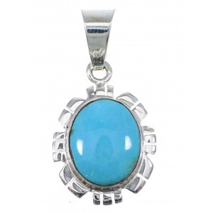 Turquoise Silver Southwestern Pendant YX52427