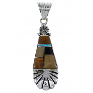 Multicolor Sterling Silver Southwestern Pendant YX52513