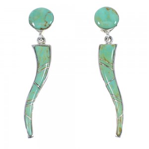 Southwestern Turquoise Sterling Silver Earrings YX53077