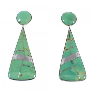 Turquoise And Sterling Silver Post Earrings RX54834