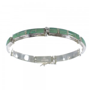 Turquoise And Opal Southwest Silver Jewelry Link Bracelet AX55088