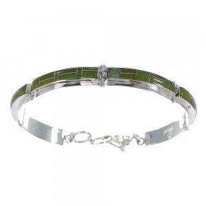 Southwestern Turquoise Sterling Silver Link Bracelet AX54760