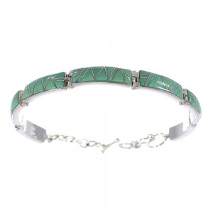 Authentic Sterling Silver Turquoise Link Bracelet AX54937