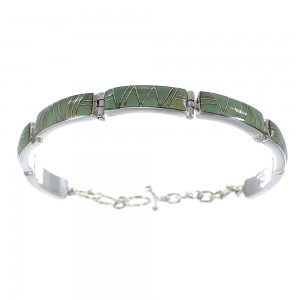 Southwestern Turquoise Jewelry Sterling Silver Link Bracelet AX54992