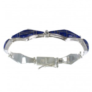 Lapis Silver Southwest Jewelry Link Bracelet AX54655