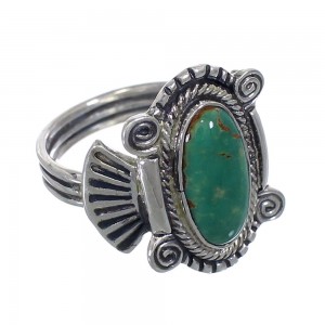 Turquoise Southwest Sterling Silver Ring Size 7-1/2 EX56255