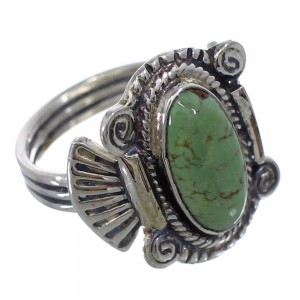 Turquoise Sterling Silver Southwestern Ring Size 6-3/4 EX56299