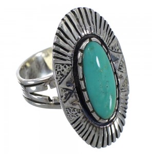 Sterling Silver Southwest Turquoise Jewelry Ring Size 7-3/4 VX56926