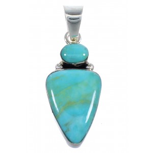 Southwestern Turquoise And Authentic Sterling Silver Pendant RX54422