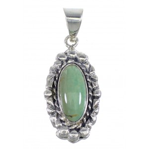 Turquoise And Authentic Sterling Silver Pendant RX54483