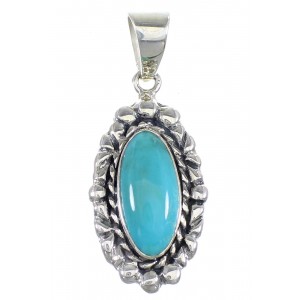 Turquoise And Genuine Sterling Silver Pendant RX54485