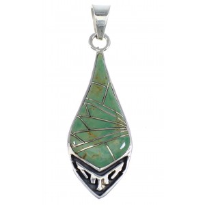Authentic Sterling Silver And Turquoise Pendant VX54879