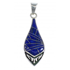 Southwest Lapis Sterling Silver Jewelry Pendant VX54902