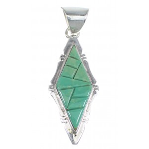 Southwest Turquoise And Sterling Silver Pendant Jewelry VX54793