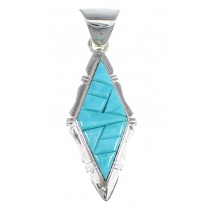 Turquoise And Sterling Silver Southwest Pendant Jewelry VX54813