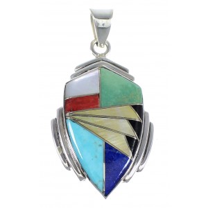 Southwestern Multicolor Genuine Sterling Silver Pendant Jewelry VX54857