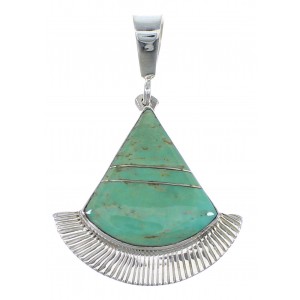 Genuine Sterling Silver And Turquoise Pendant Jewelry VX55679