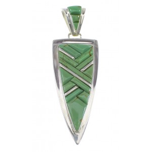 Turquoise Southwest Sterling Silver Pendant WX58631