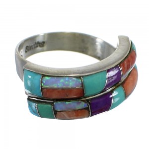 Multicolor WhiteRock Sunrise Sterling Silver Ring Size 6-3/4 FX93665