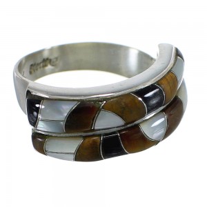 Desert Moon WhiteRock Multicolor Sterling Silver Ring Size 7 EX64078
