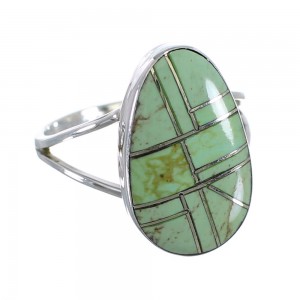 Turquoise And Sterling Silver Southwest Ring Size 7-3/4 WX58785