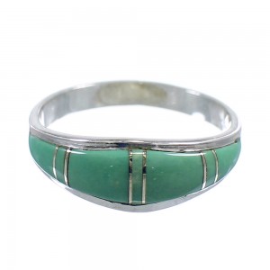 Southwest Authentic Sterling Silver Turquoise Jewelry Ring Size 7-1/4 WX58874