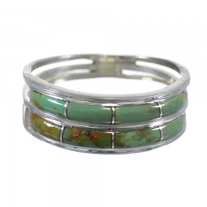 Sterling Silver Southwest Turquoise Ring Size 7-1/4 QX79663