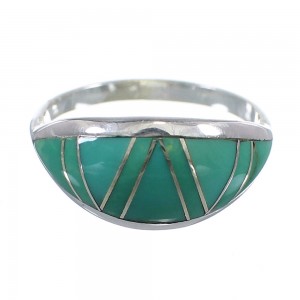 Southwest Turquoise And Sterling Silver Ring Size 6 YX79610