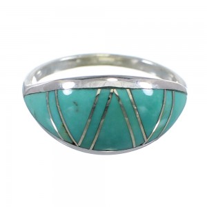 Silver Turquoise Southwestern Ring Size 8 YX79667