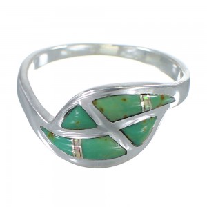 Turquoise And Opal Inlay Genuine Sterling Silver Southwestern Ring Size 5 AX82923